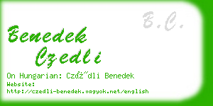 benedek czedli business card